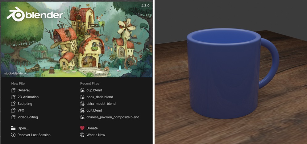 Blender 渲染马克杯
